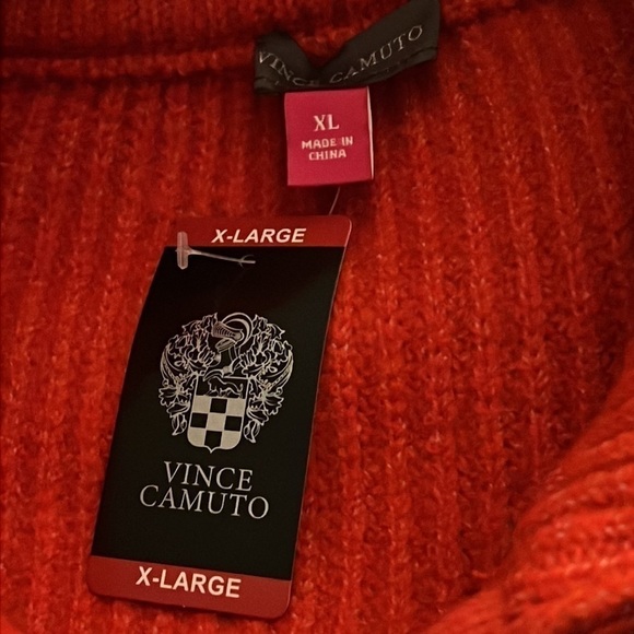 Vince Camuto crossfire ribbed half zipper mock neck sweater Sz XL new - Picture 6 of 9